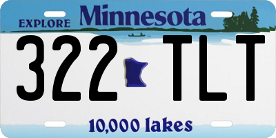 MN license plate 322TLT