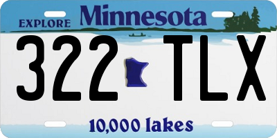 MN license plate 322TLX