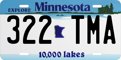 MN license plate 322TMA