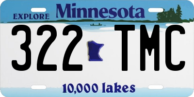 MN license plate 322TMC