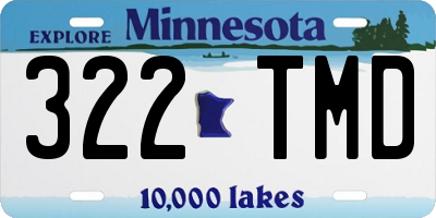 MN license plate 322TMD