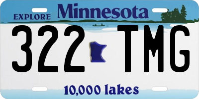 MN license plate 322TMG