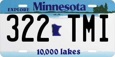 MN license plate 322TMI