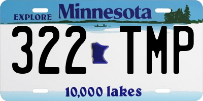 MN license plate 322TMP