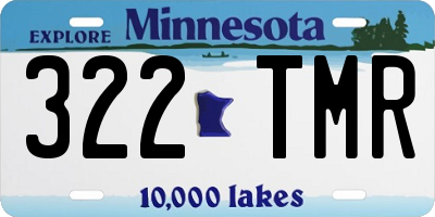 MN license plate 322TMR