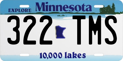 MN license plate 322TMS