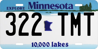 MN license plate 322TMT