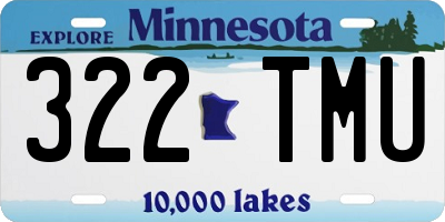 MN license plate 322TMU