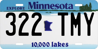 MN license plate 322TMY