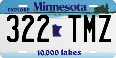 MN license plate 322TMZ