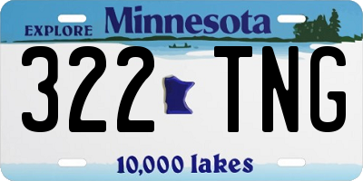 MN license plate 322TNG