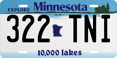 MN license plate 322TNI