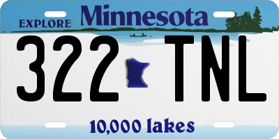 MN license plate 322TNL