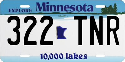 MN license plate 322TNR