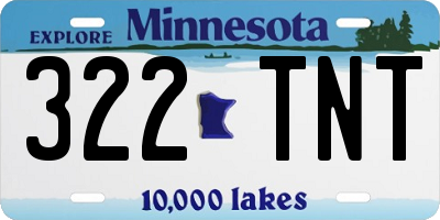 MN license plate 322TNT