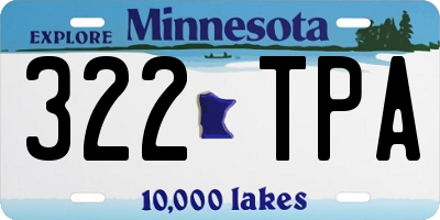 MN license plate 322TPA