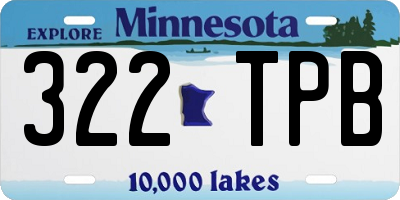 MN license plate 322TPB