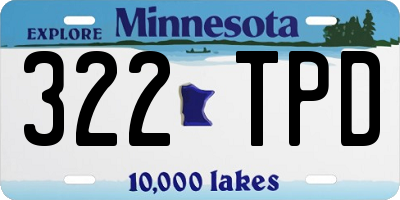 MN license plate 322TPD