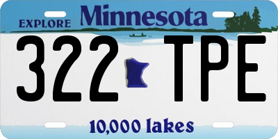 MN license plate 322TPE
