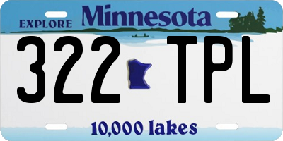 MN license plate 322TPL