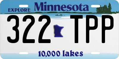 MN license plate 322TPP
