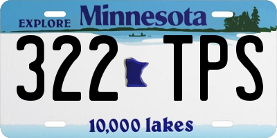 MN license plate 322TPS