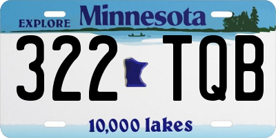 MN license plate 322TQB