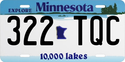 MN license plate 322TQC