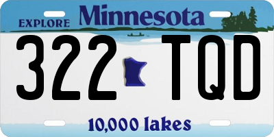 MN license plate 322TQD