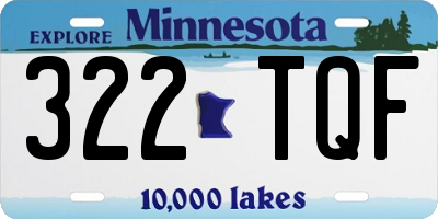 MN license plate 322TQF