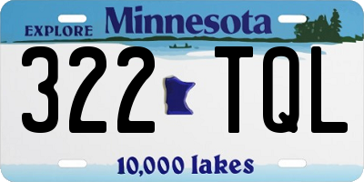 MN license plate 322TQL