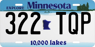 MN license plate 322TQP