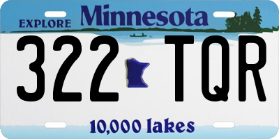 MN license plate 322TQR