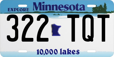 MN license plate 322TQT