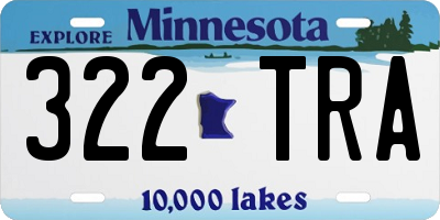 MN license plate 322TRA