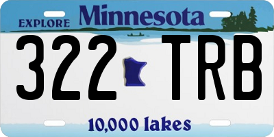 MN license plate 322TRB