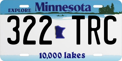 MN license plate 322TRC