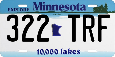 MN license plate 322TRF