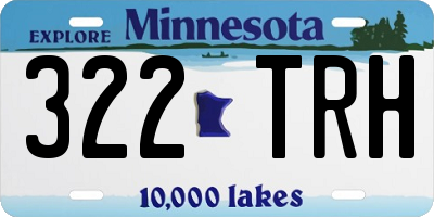 MN license plate 322TRH