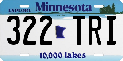 MN license plate 322TRI