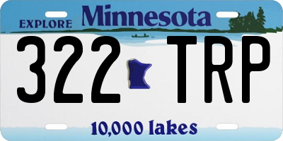 MN license plate 322TRP