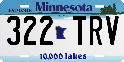 MN license plate 322TRV