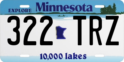 MN license plate 322TRZ