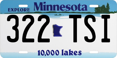 MN license plate 322TSI