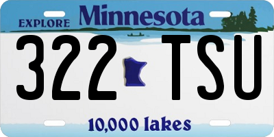 MN license plate 322TSU