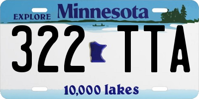 MN license plate 322TTA