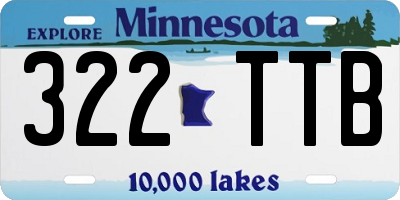MN license plate 322TTB