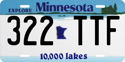 MN license plate 322TTF
