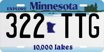 MN license plate 322TTG