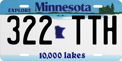 MN license plate 322TTH